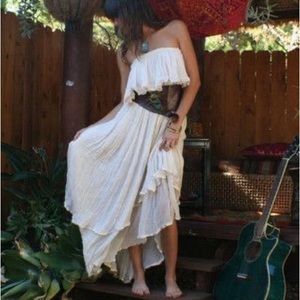 Jen’s Pirate Booty Ivory High Low Maxi Dress